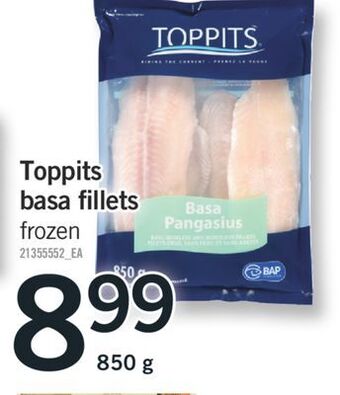Fortinos Toppits basa fillets, 850 g offer