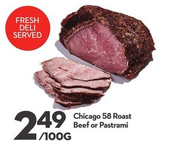 Longo's Chicago roast beef or pastrami offer