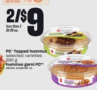Independent Grocer Pc® topped hummus, 280 g offer