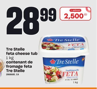 Independent Grocer Tre stelle feta cheese tub, 1 kg offer