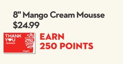 Longo's 8 mango cream mousse offer
