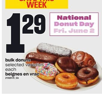 Independent Grocer Bulk donuts offer