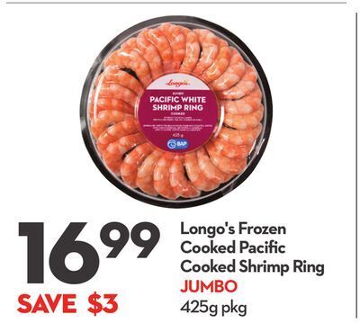 Longo's Longo's frozen cooked pacifi c cooked shrimp ring jumbo offer