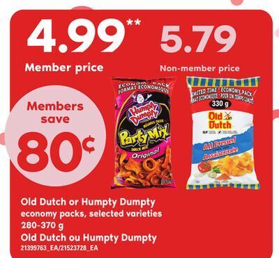 Independent Grocer Old dutch or humpty dumpty, 280-370 g offer