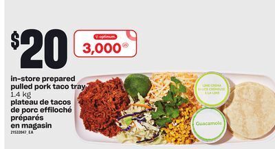 Independent Grocer In-store prepared pulled pork taco tray, 1.4 kg offer