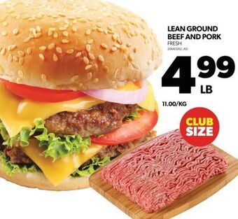 Real Canadian Superstore Lean ground beef and pork offer