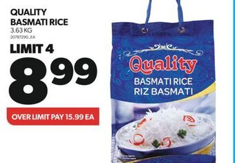 Real Canadian Superstore Quality basmati rice, 3.63 kg offer
