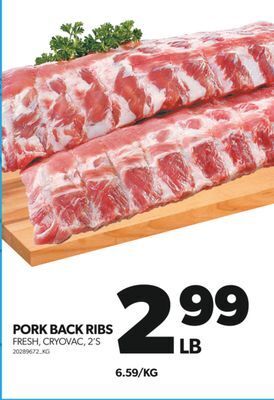 Real Canadian Superstore Pork back ribs offer
