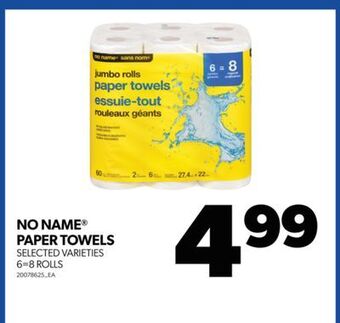 Real Canadian Superstore No name® paper towels, 6=8 rolls offer