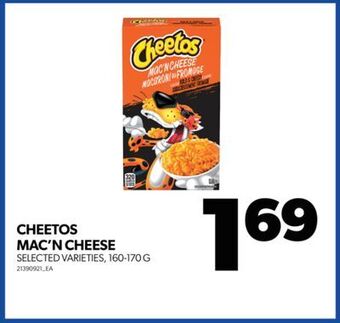 Real Canadian Superstore Cheetos mac'n cheese, 160-170 g offer