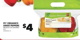 Real Canadian Superstore Pc® organics sweet peppers, 2's offer