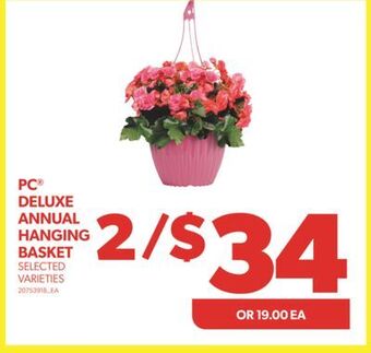Real Canadian Superstore Pc® deluxe annual hanging basket offer