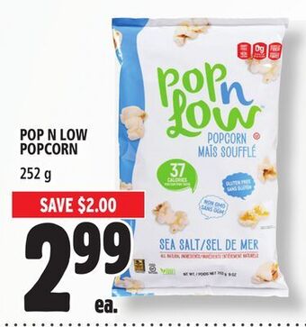 Metro Pop n low popcorn offer