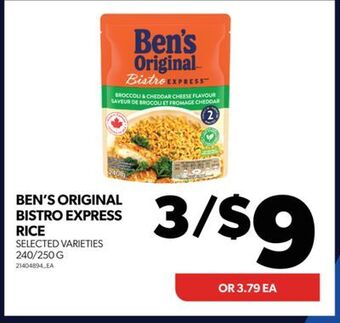 Real Canadian Superstore Ben's original bistro express rice, 240/250 g offer