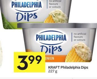 Foodland Kraft philadelphia dips 227 g offer