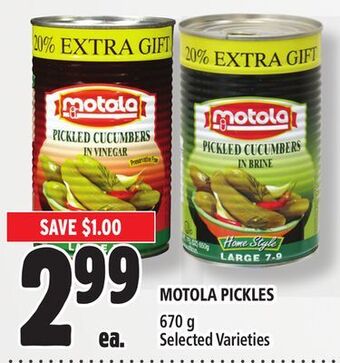 Metro Motola pickles offer