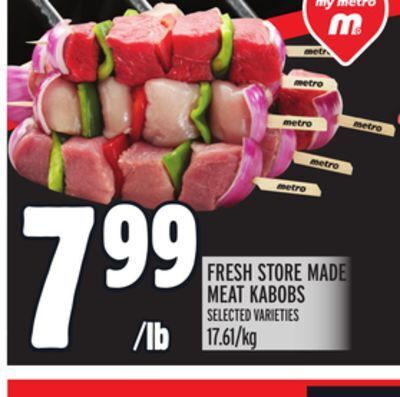 Metro Fresh store made meat kabobs offer