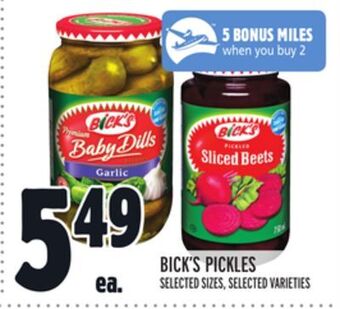 Metro Bick's pickles offer