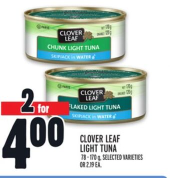 Metro Clover leaf light tuna offer