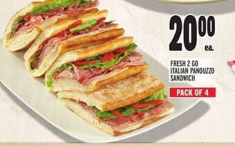 Metro Fresh 2 go italian panouzzo sandwich offer