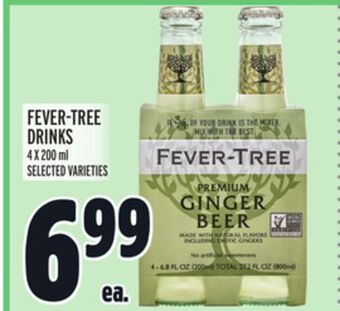 Metro Fever-tree drinks offer