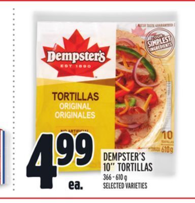Metro Dempster's 10 tortillas offer