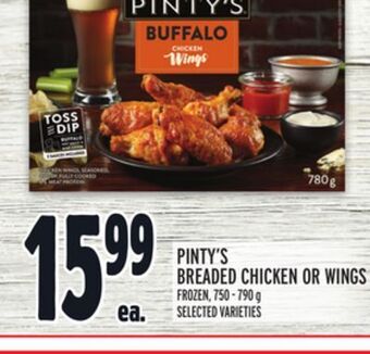 Metro Pinty's breaded chicken or wings offer