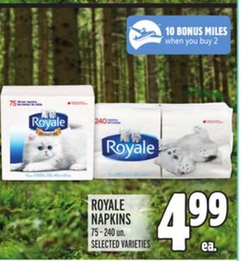 Metro Royale napkins offer
