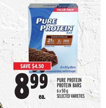 Metro Pure protein protein bars offer