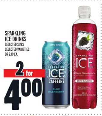 Metro Sparkling ice drinks offer