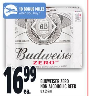 Metro Budweiser zero non alcoholic beer offer