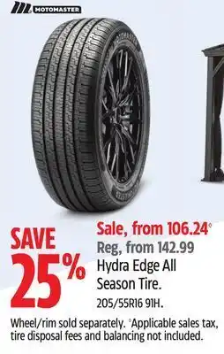 Canadian Tire Motomaster hydra edge all season tire offer