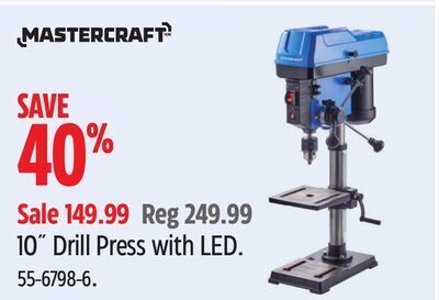 Canadian Tire Mastercraft 10 drill press with led offer