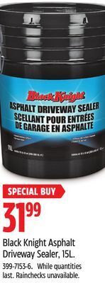 Canadian Tire Black knight asphalt driveway sealer, 15l. offer