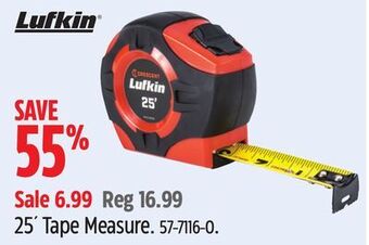 Canadian Tire Lufkin 25' tape measure offer