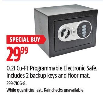 Canadian Tire Guardwell 0.21 cu-ft programmable electronic safe offer