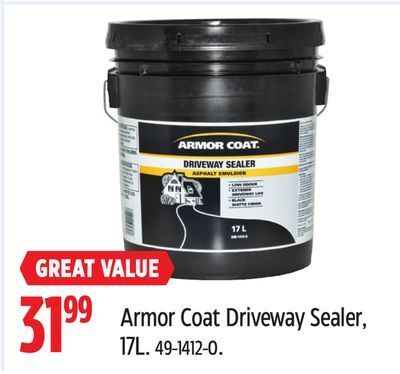 Canadian Tire Armor coat driveway sealer, 17l offer