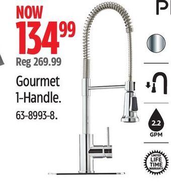 Canadian Tire Peerless gourmet 1-handle kitchen faucet offer