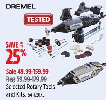 Canadian Tire Dremel selected rotary tools and kits offer