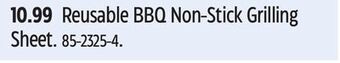 Canadian Tire Master chef reusable bbq non-stick grilling sheet offer