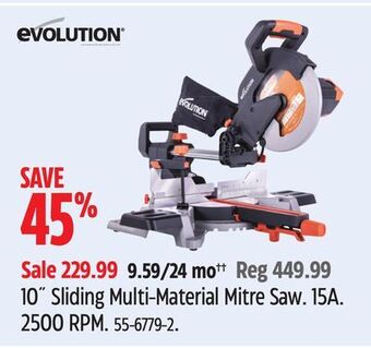 Canadian Tire Evolution 10 sliding multi-material mitre saw offer