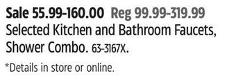 Canadian Tire Peerless selected kitchen and bathroom faucets, shower combo offer