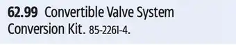 Canadian Tire Convertible valve system conversion kit offer