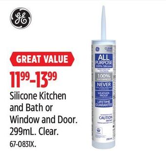 Canadian Tire Ge silicone kitchen and bath or window and door offer