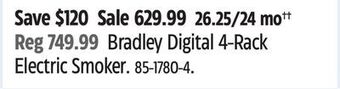 Canadian Tire Bradley digital 4-rack electric smoker offer