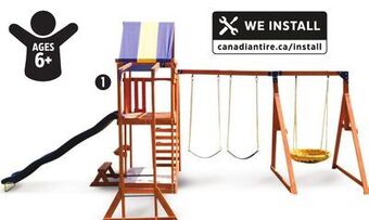 Canadian Tire Grand mesa wooden swing play centre offer