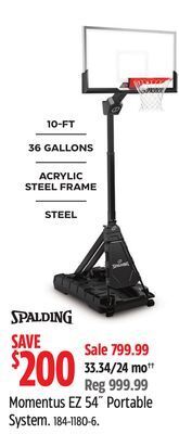 Canadian Tire Spalding momentus ez 54˝ portable system offer