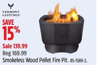 Canadian Tire Vermont castings smokeless wood pellet fire pit offer