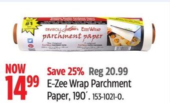 Canadian Tire E-zee wrap parchment paper, 190' offer