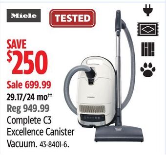 Canadian Tire Miele complete c3 excellence canister vacuum offer
